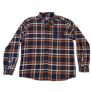 Patagonia Organic cotton Men's Size M Flannel Plaid Long Sleeve Button Up Shirt